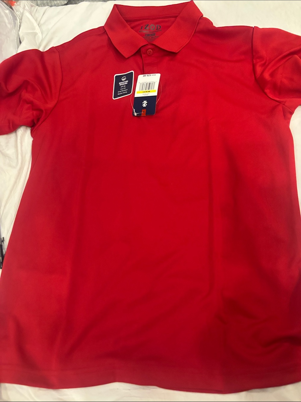Izod men Red Short Sleeve Polo Shirt